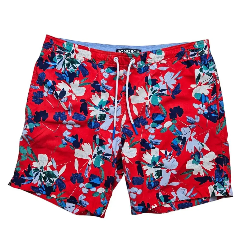 Bonobos Riviera Recycled Swim Trunks Shorts Mens Small Rio Floral Lined - Picture 2 of 8